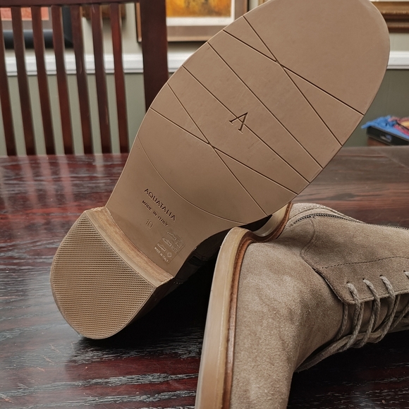 Aquatalia "Ali" Suede Lace-Up Combat Boots in size US 10 - Picture 9 of 10